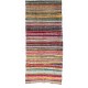 Hand-Woven Vintage Central Anatolian Runner Kilim (Flat-weave), Striped Cotton Rag Rug