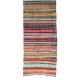 'Adjustable' Vintage Handwoven Cotton Rag Runner, Flat-Weave Kilim