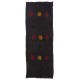 Hand-woven Vintage Anatolian Runner (Flat-weave), Natural Black Goat Wool Kilim Hand-woven Vintage Anatolian Runner (Flat-weave), Natural Black Goat Wool Kilim