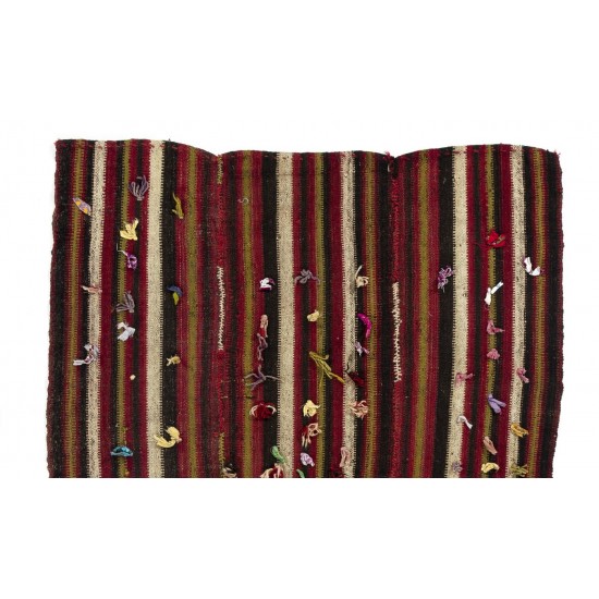 Colorful Hand-Woven Tribal Kurdish Wool Kilim. Flat-Weave Rug or Wall Hanging Colorful Hand-Woven Tribal Kurdish Wool Kilim. Flat-Weave Rug or Wall Hanging