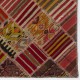 Vintage Turkish Patchwork Kilim, Handmade Colorful Geometric Flatweave Rug Vintage Turkish Patchwork Kilim, Handmade Colorful Geometric Flatweave Rug