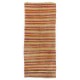 Striped Nomadic Kilim Runner in Yellow, Red and Gray Stripes, '100% Wool'