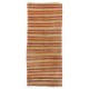Striped Nomadic Kilim Runner in Yellow, Red and Gray Stripes, '100% Wool'