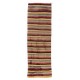 Striped Nomadic Kilim Runner in Yellow, Black, Red, Blue and Gray Stripes