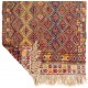 Vintage Turkish Jijim Runner, Colorful Handmade Flat-woven Rug, 100% Wool