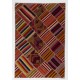 Vintage Handmade Turkish Patchwork Kilim Rug (flat-weave) with Tribal Flair in Very Good Condition