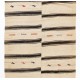 Vintage Flatweave Kilim Runner. Made of %100 Natural Undyed Wool