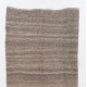 Striped Vintage Kilim Runner. 100% Natural Undyed light Brown Wool