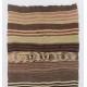 Vintage Striped Anatolian Kilim Runner. %100 Wool. Reversible