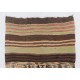 Vintage Striped Anatolian Kilim Runner. %100 Wool. Reversible