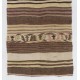 Vintage Striped Anatolian Kilim Runner. %100 Wool. Reversible