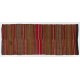 Striped Vintage Anatolian Kilim Rug. %100 Wool Flatweave Floor Covering.