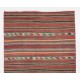 Striped Midcentury Nomadic Kilim Rug