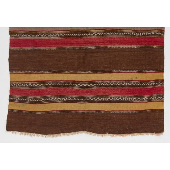 Hand-woven Vintage Central Anatolian Kilim (Flat-weave), 100% Wool Hand-woven Vintage Central Anatolian Kilim (Flat-weave), 100% Wool