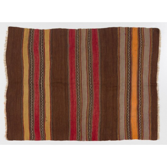 Hand-woven Vintage Central Anatolian Kilim (Flat-weave), 100% Wool Hand-woven Vintage Central Anatolian Kilim (Flat-weave), 100% Wool