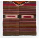 Nomadic Vintage Anatolian Kilim Rug. Flat-Weave Carpet, 100% Wool