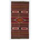 Nomadic Turkish Flat-Weave Kilim Rug