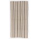 Striped Vintage Turkish Kilim Made of Natural Beige and Brown Wool