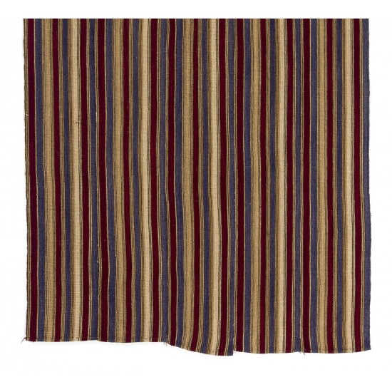 Vintage Anatolian Kilim with Vertical Bands
