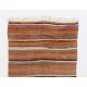 Vintage Nomadic Kilim Runner. 100% Handspun Wool.