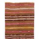 Hand-woven Vintage Striped Turkish Kilim (Flat-weave), All Wool