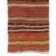 Hand-woven Vintage Striped Turkish Kilim (Flat-weave), All Wool