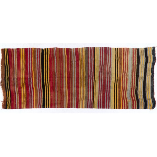 Hand-woven Vintage Central Anatolian Kilim (Flat-weave), All Wool