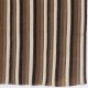 Vintage Handwoven Turkish Kilim, Banded Natural Wool Flatweave Rug in Cream and Brown