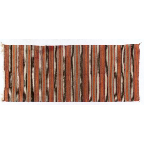 Hand-woven Vintage Central Anatolian Kilim (Flat-weave), All Wool Hand-woven Vintage Central Anatolian Kilim (Flat-weave), All Wool