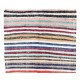 Colorful Striped Cotton Kilim, Flat-Weave Rug
