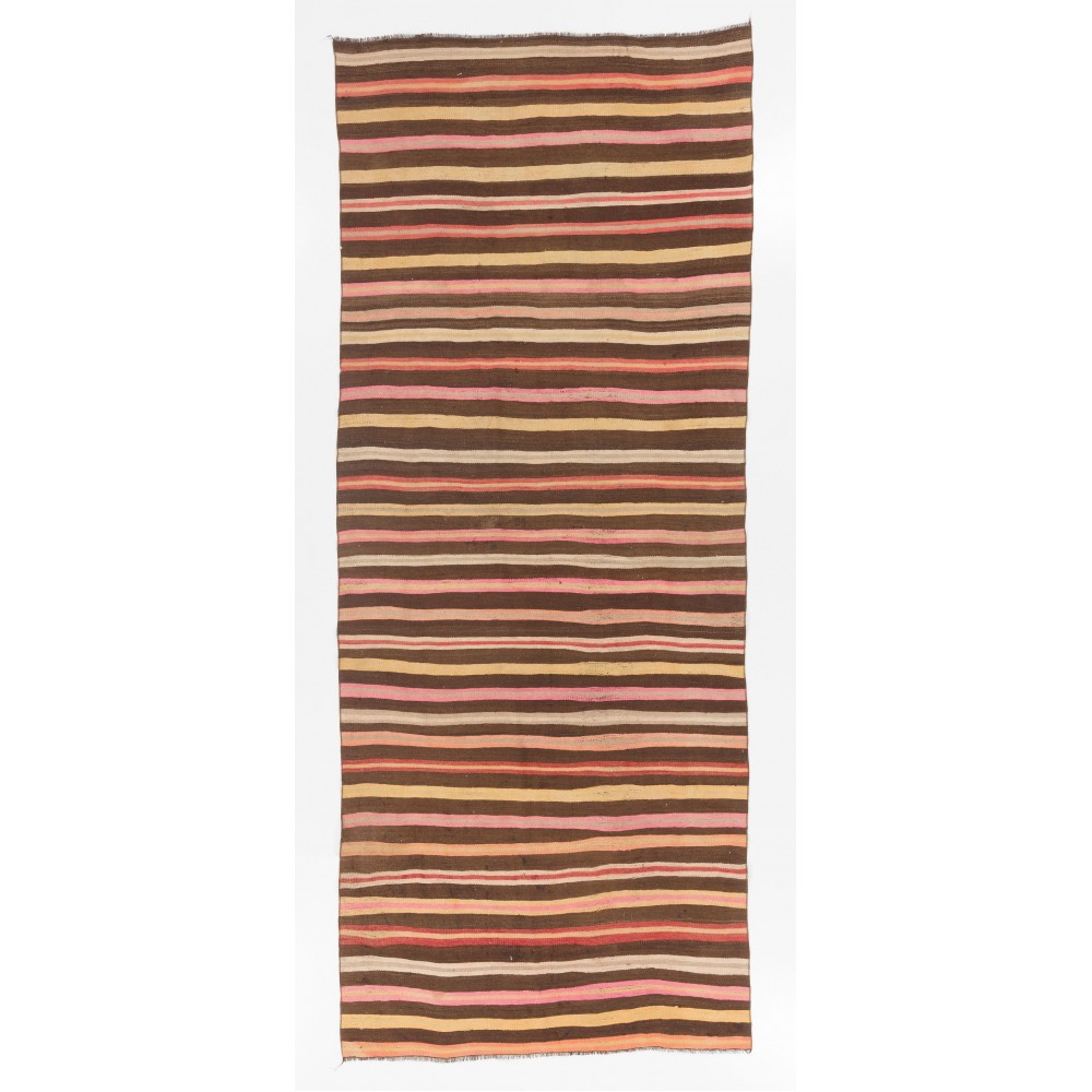 Striped Midcentury Nomadic Kilim Runner