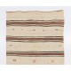 Vintage Turkish Kilim Runner, Flat-Woven Rug, 100% Wool
