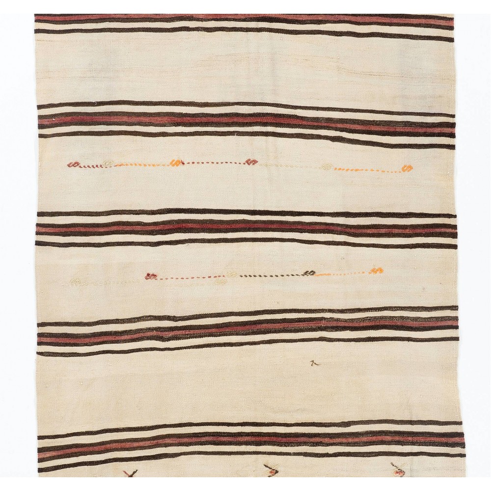 Vintage Kilim Runner. %100 Wool. Flat-Weave Hallway Rug