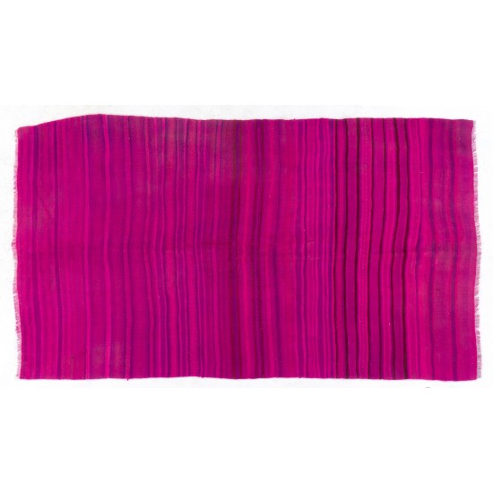 Fuchsia Pink Color Flatweave Rug. Contemporary Floor Covering 100% Wool Fuchsia Pink Color Flatweave Rug. Contemporary Floor Covering 100% Wool