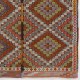 Vintage Turkish Jijim Kilim, Handwoven Embroidered Flatweave Rug with Diamond Design, 100% Wool