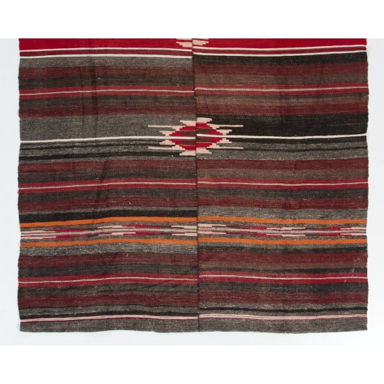 Hand-woven Vintage Turkish Kilim (Flat-weave), All Wool