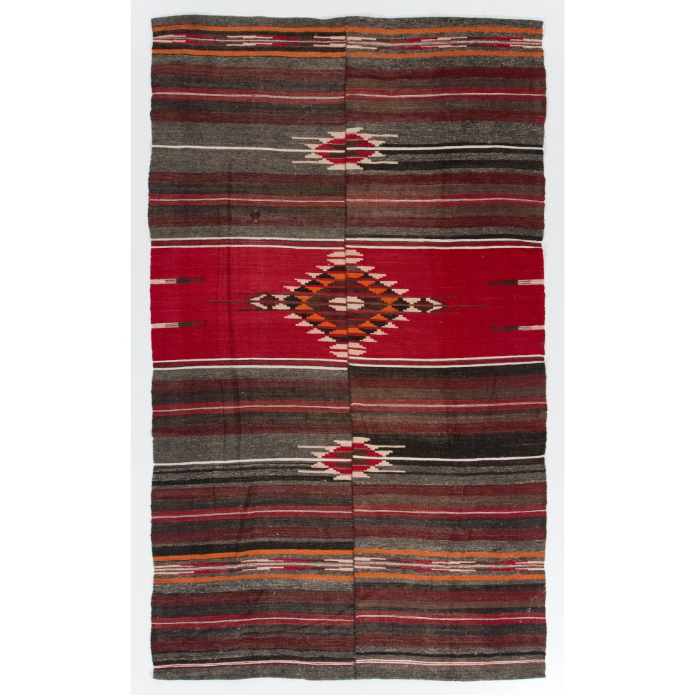 Hand-woven Vintage Turkish Kilim (Flat-weave), All Wool