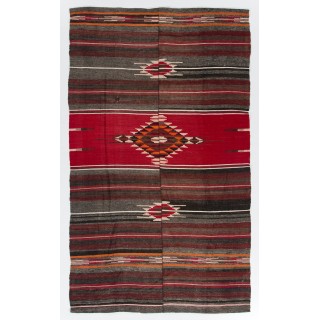 Hand-woven Vintage Turkish Kilim (Flat-weave), All Wool