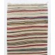 Hand-woven Vintage Striped Anatolian Runner Kilim (Flat-weave). %100 Wool. Reversible