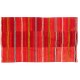 Hand-Woven Striped Nomadic Kilim Rug in Vivid Red Color