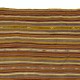 Hand-woven Vintage Banded Turkish Kilim (Flat-weave) with Striped Design, All Wool