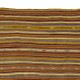 Hand-woven Vintage Banded Turkish Kilim (Flat-weave) with Striped Design, All Wool