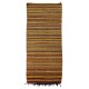 Hand-woven Vintage Banded Turkish Kilim (Flat-weave) with Striped Design, All Wool