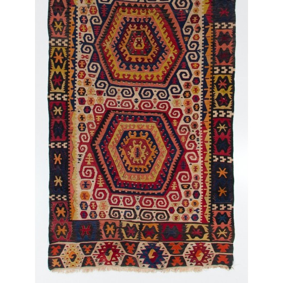 Antique Central Anatolian Kilim, Flat-Weave Rug