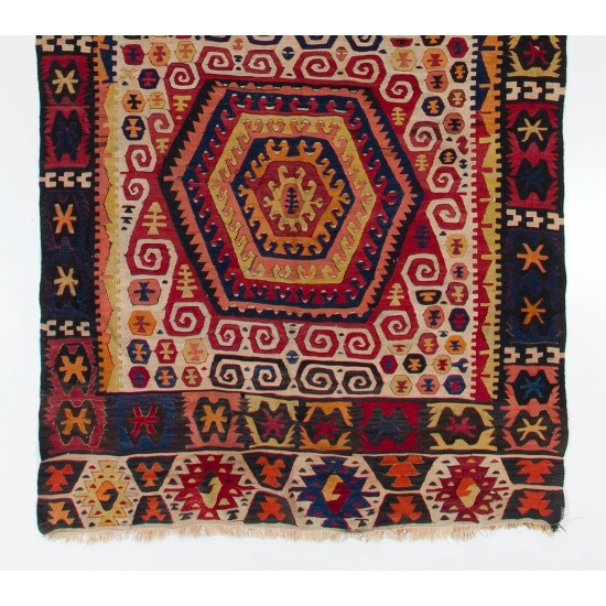 Antique Central Anatolian Kilim, Flat-Weave Rug