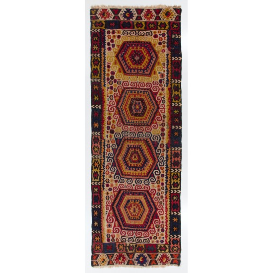 Antique Central Anatolian Kilim, Flat-Weave Rug