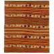 Hand-woven Vintage Striped Turkish Kilim. Flat-Weave Rug. %100 Wool