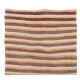 Hand-woven Vintage Banded Turkish Kilim (Flat-weave) with Striped Design, All Wool