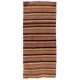 Hand-woven Vintage Striped Turkish Kilim. Flat-Weave Rug. %100 Wool