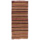 Hand-woven Vintage Banded Turkish Kilim (Flat-weave) with Striped Design, All Wool